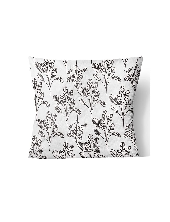 Gray Leaf Line Art Design
