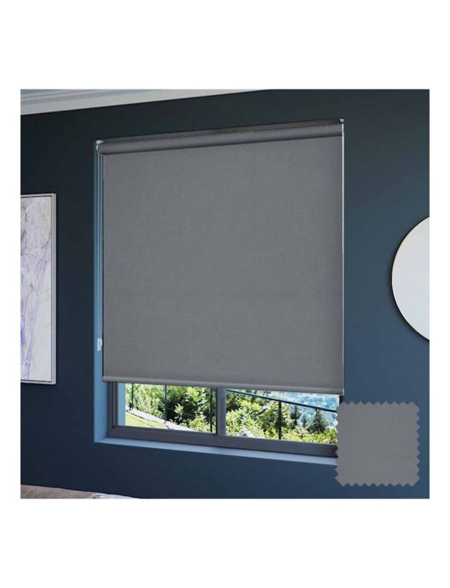 Madeira Dark Grey Blackout Roller Blind