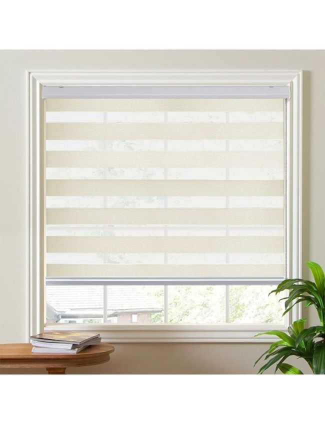 Cream and Black Zebra Blind 
