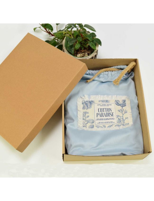 100% Premium Cotton Baby Blue Bedding Set 