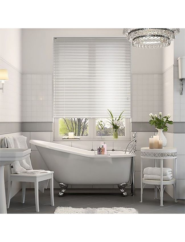 Metallic Silver-Venetian Blinds