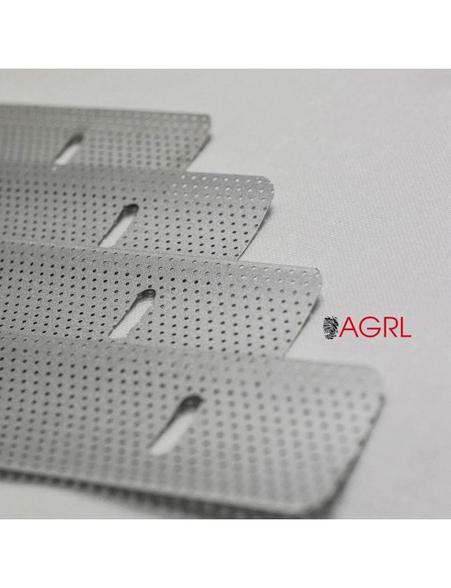 Perforated Silver-Venetian Blinds