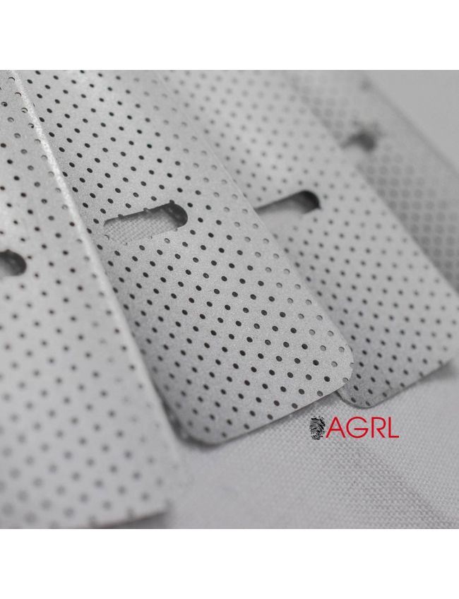Perforated Silver-Venetian Blinds