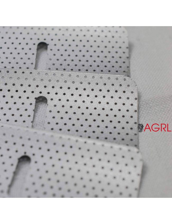 Perforated Silver-Venetian Blinds