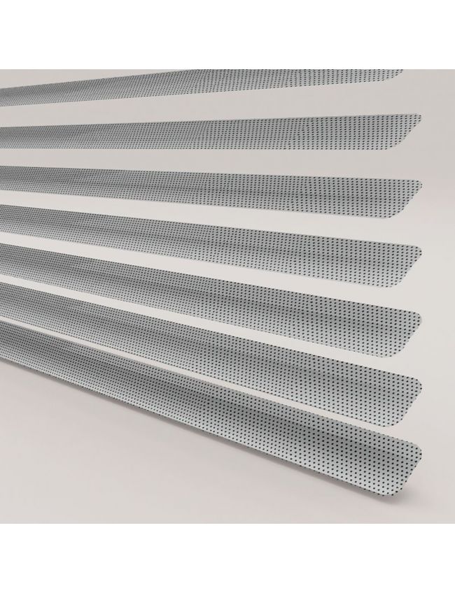 Perforated Silver-Venetian Blinds