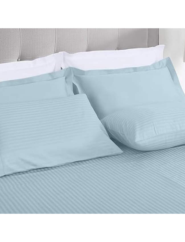 Classic-Sky Blue Strip Fitted Sheet