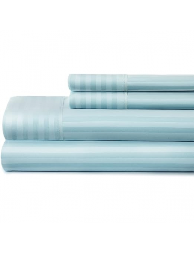 Classic-Sky Blue Strip Fitted Sheet