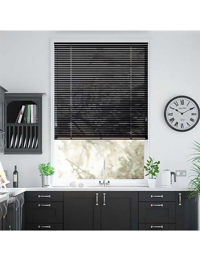 Soft Black-Venetian Blinds