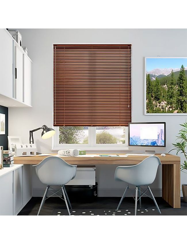 Teak-Wood finished-Venetian Blinds