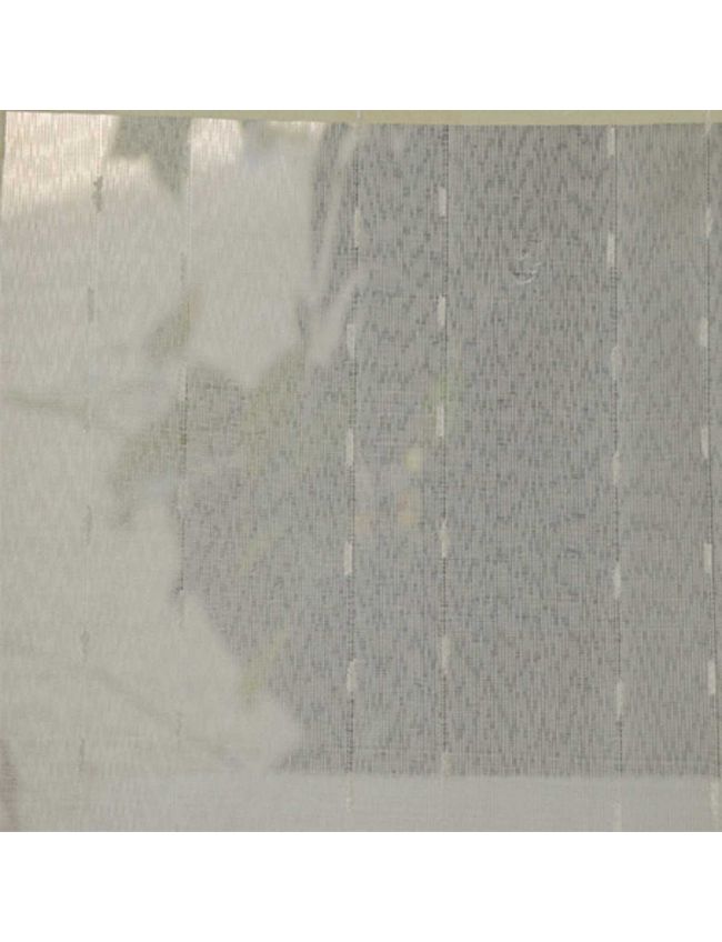 White Dotted Line Faux Linen Sheers