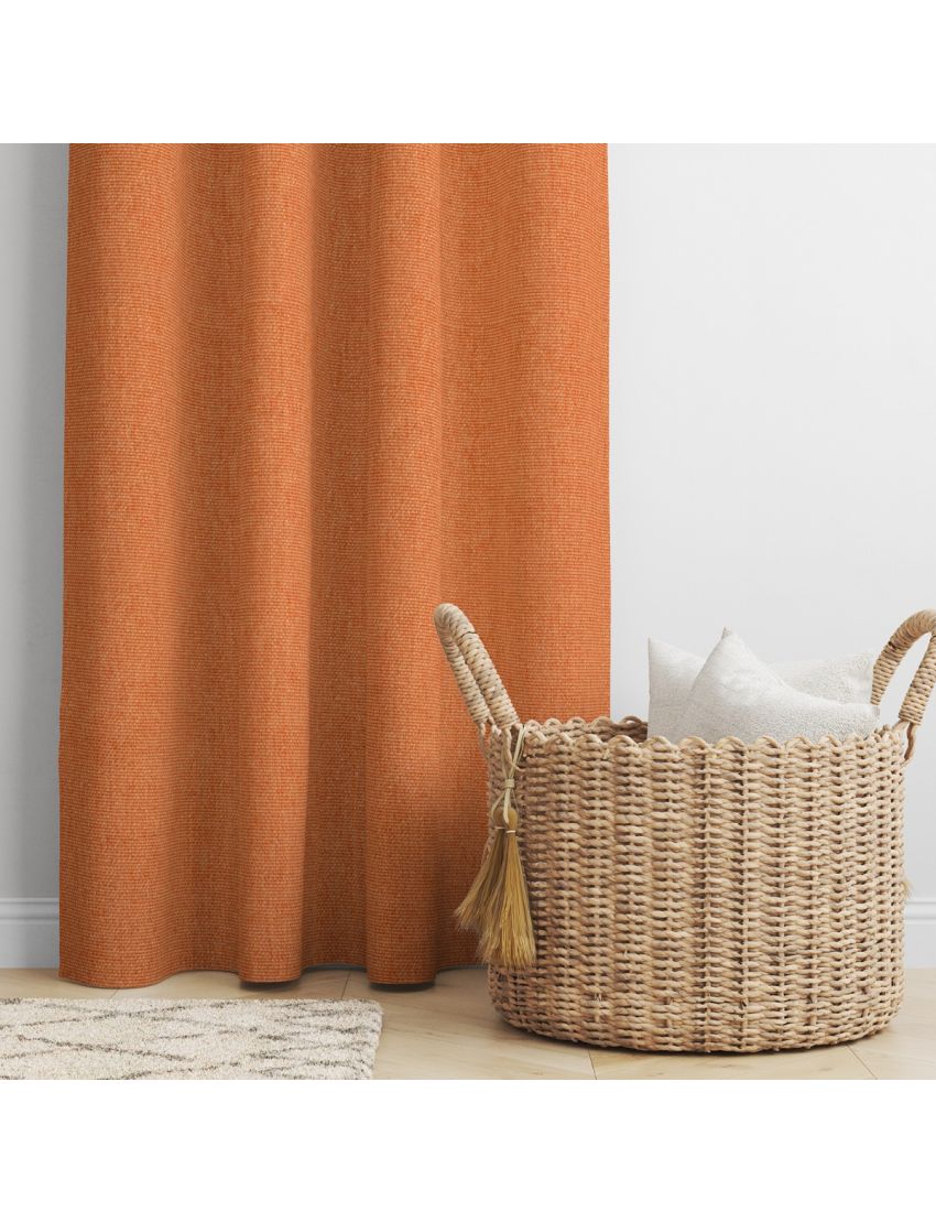  Tangerine Faux Linen Orange