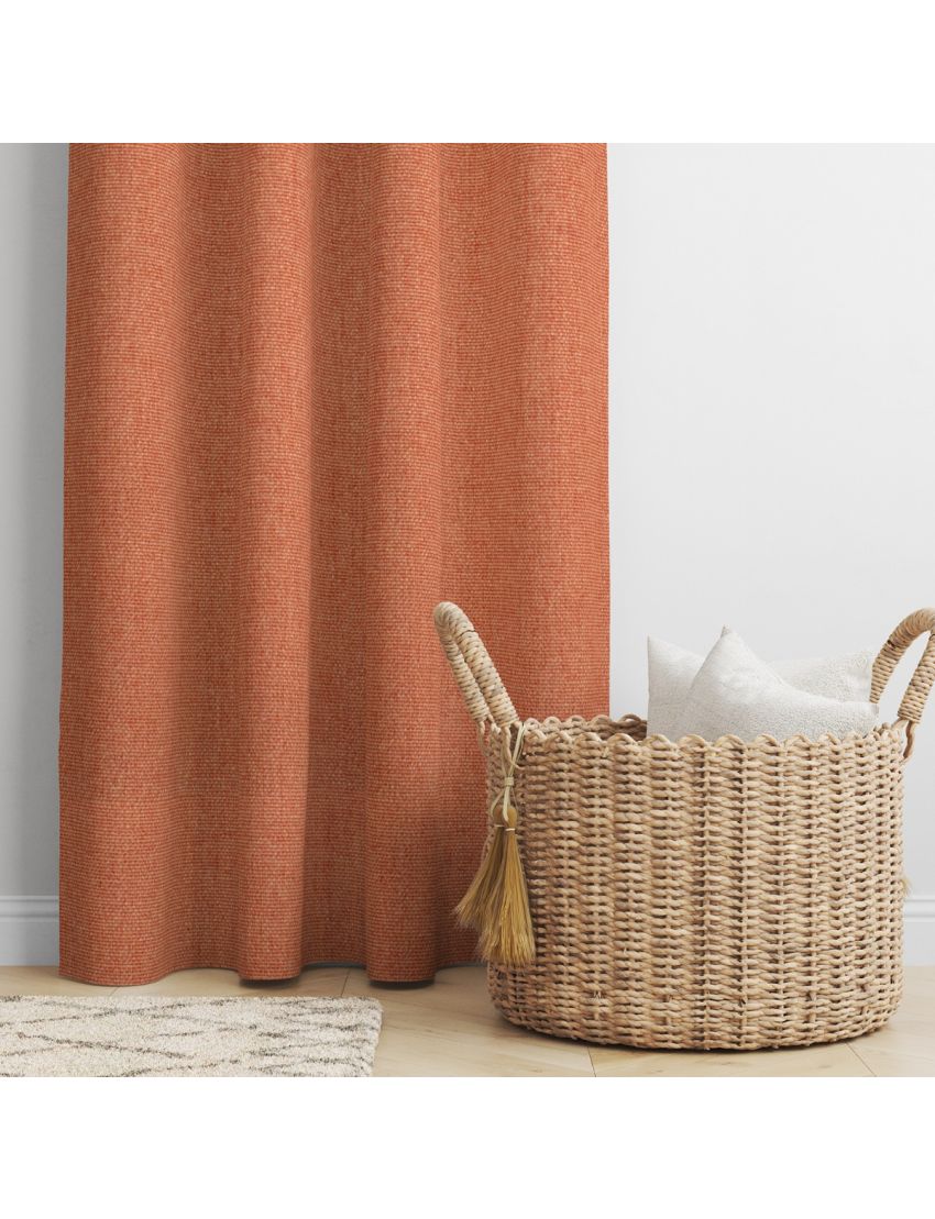 Goldfish orange Faux Linen Orange