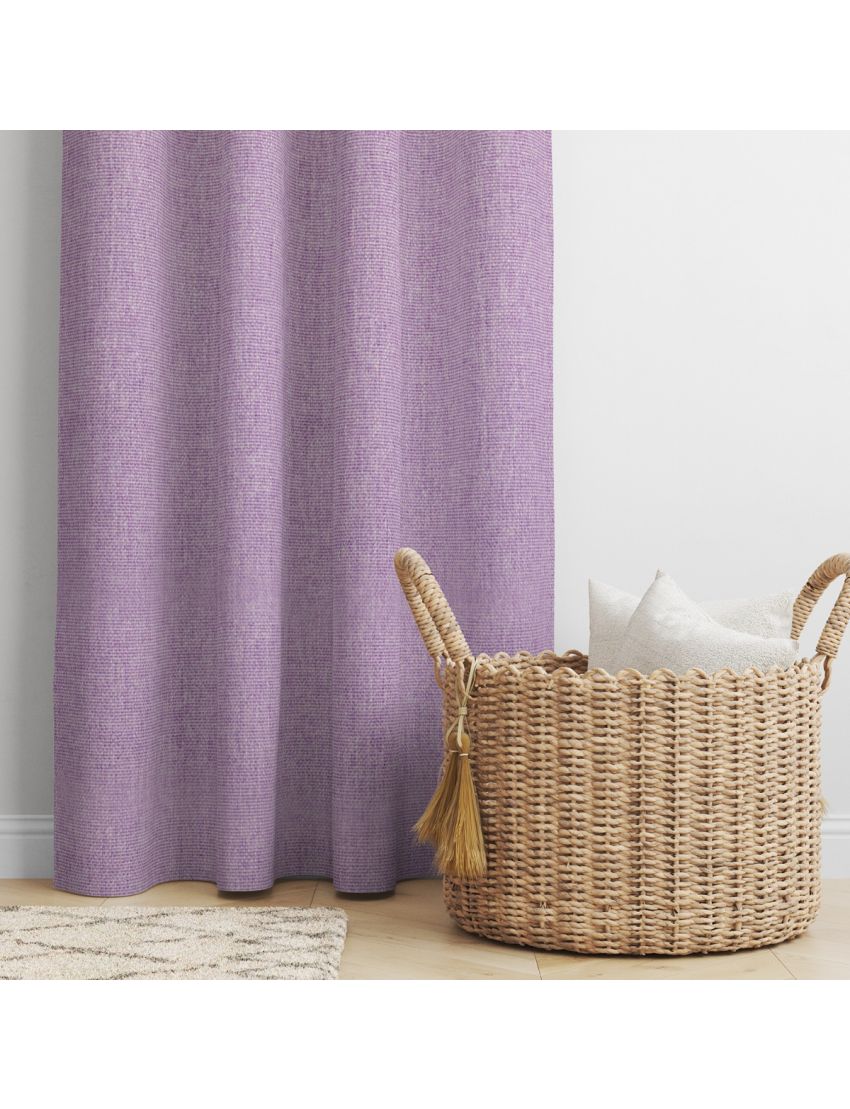 Violet Faux Linen Curtains
