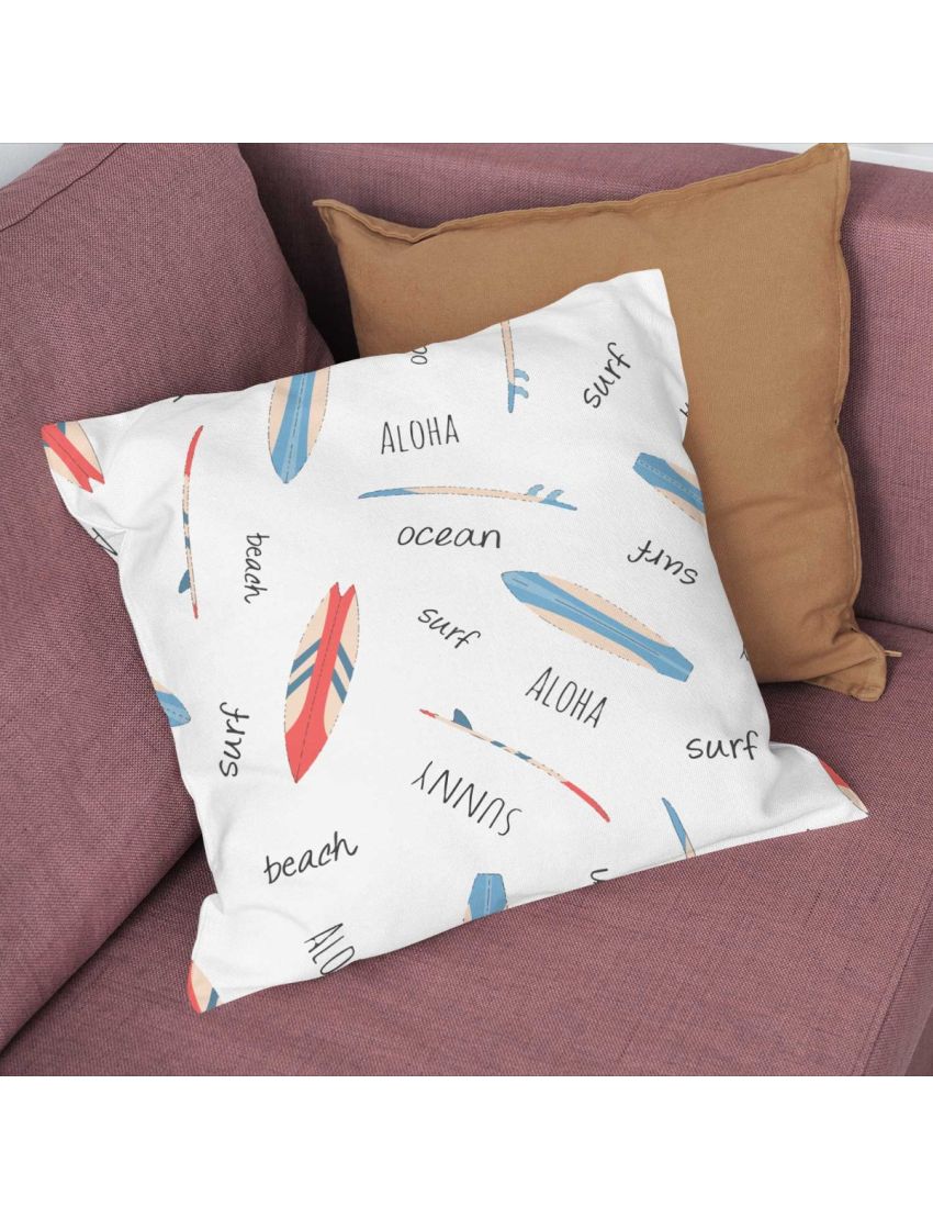 Sunny Ocean Surf Design Cushion Cover