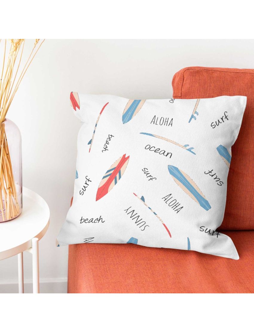 Sunny Ocean Surf Design Cushion Cover
