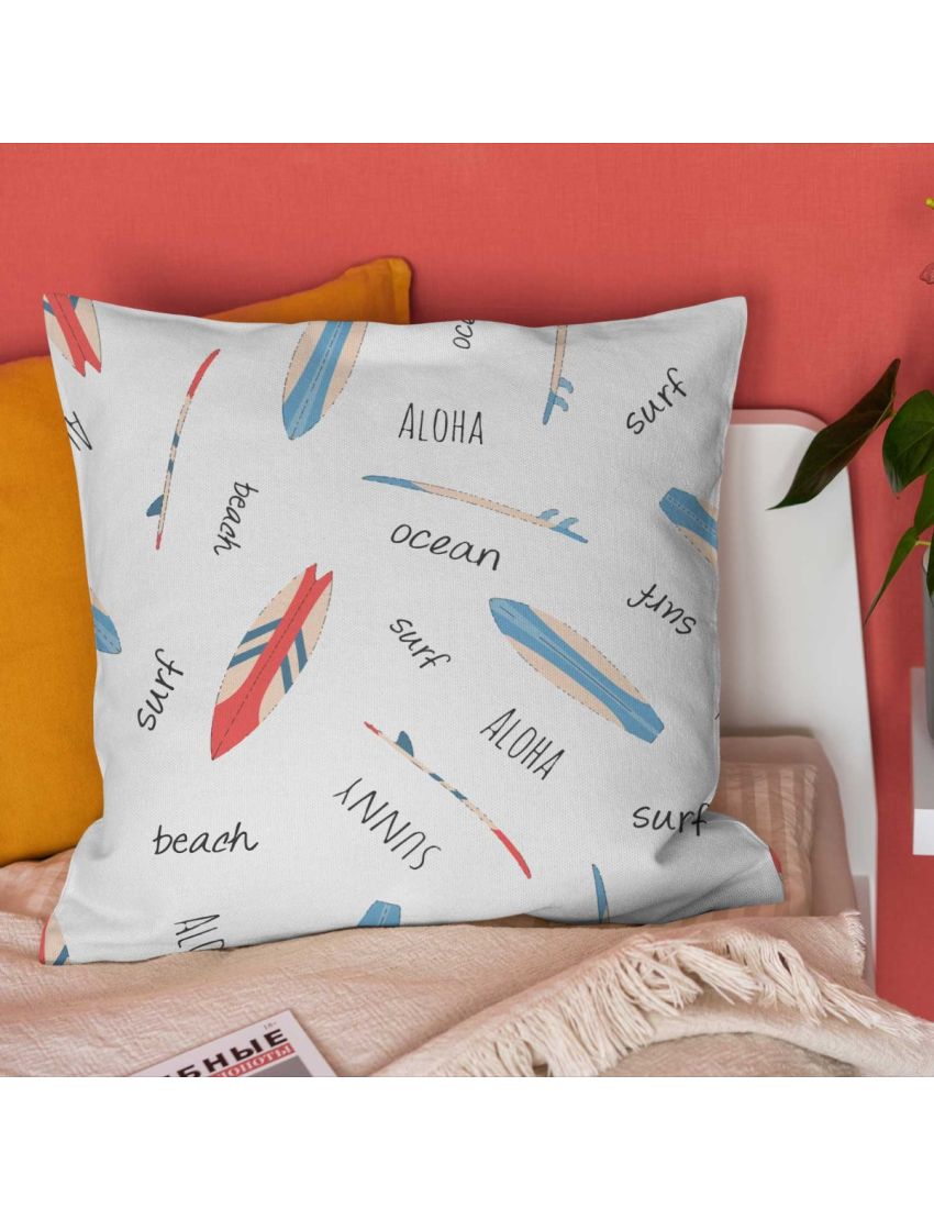 Sunny Ocean Surf Design Cushion Cover