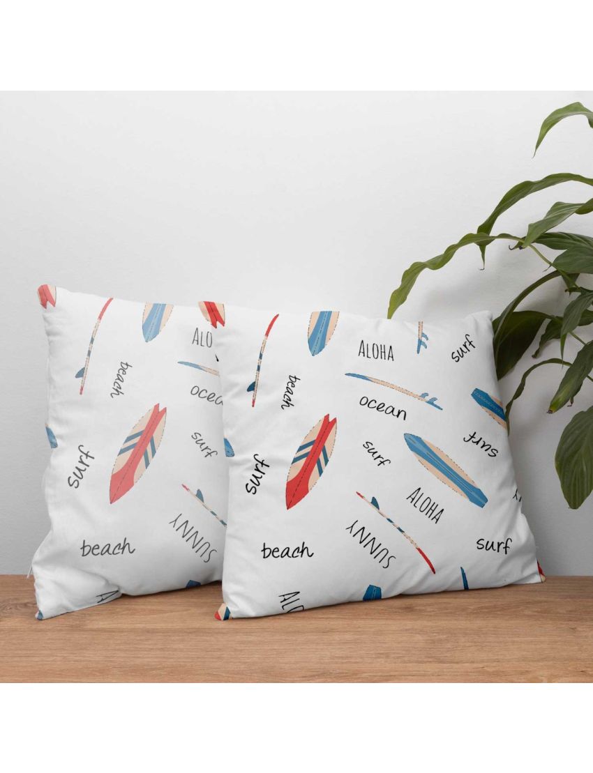 Sunny Ocean Surf Design Cushion Cover
