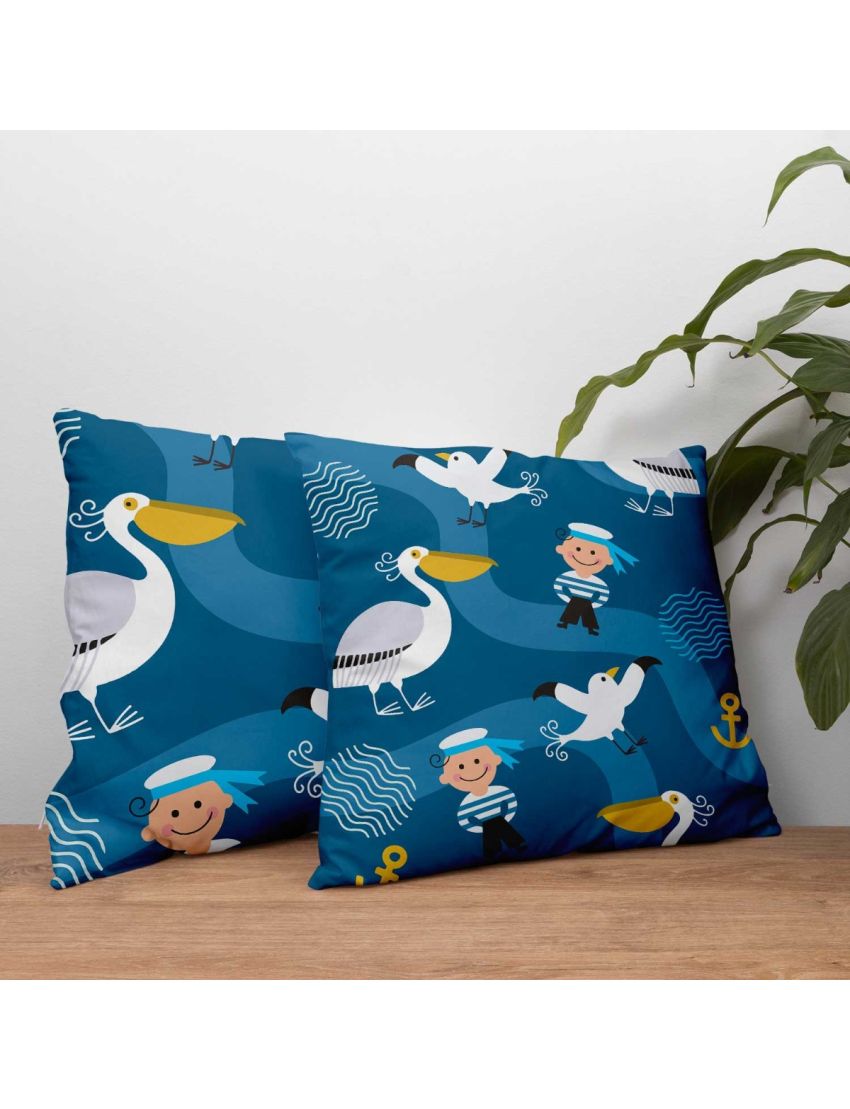 Little Pelicans Design Cushion Cover