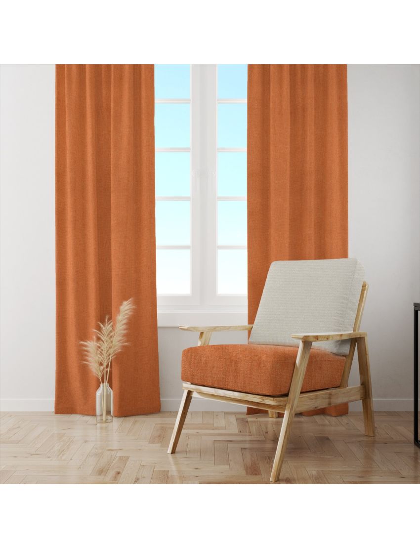  Tangerine Faux Linen Orange