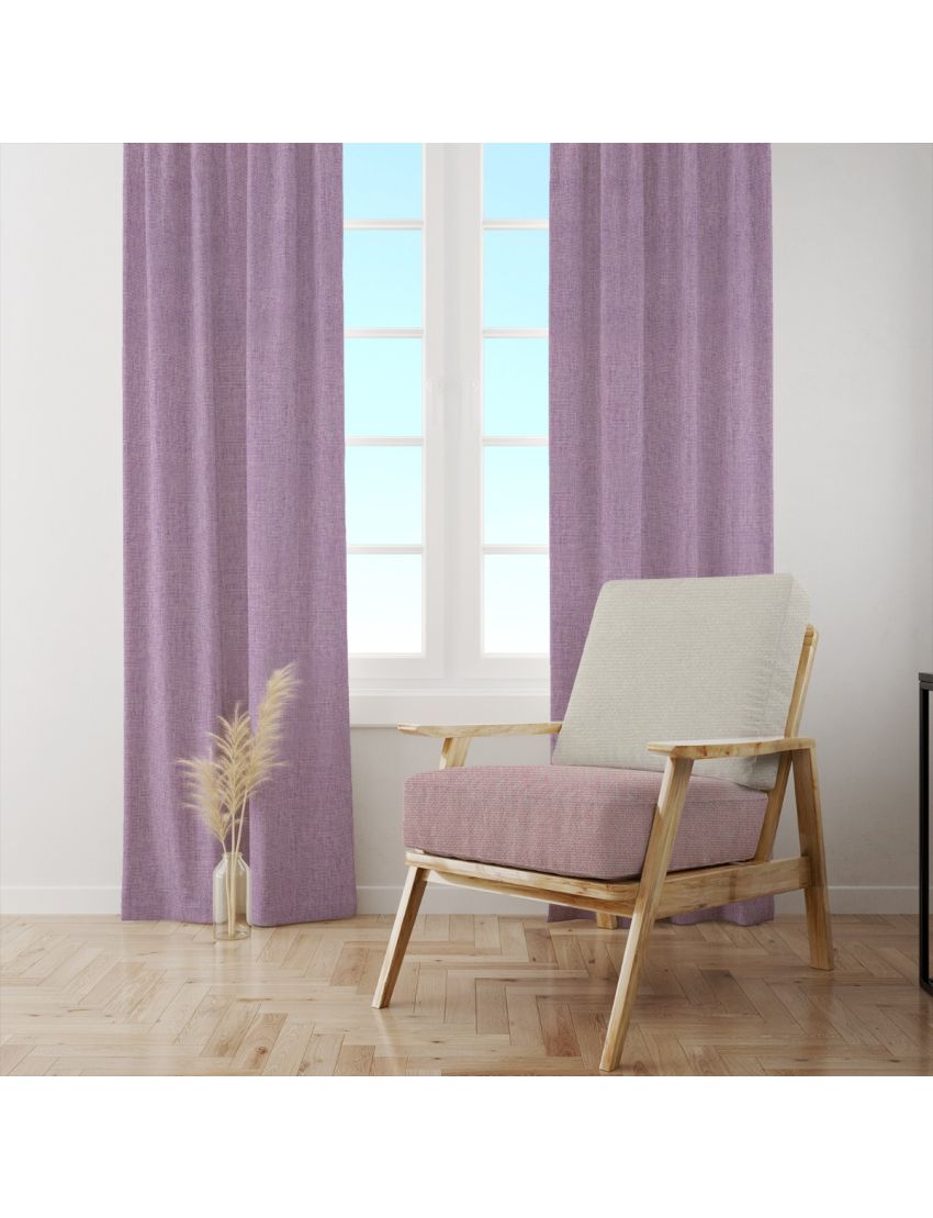 Violet Faux Linen Curtains