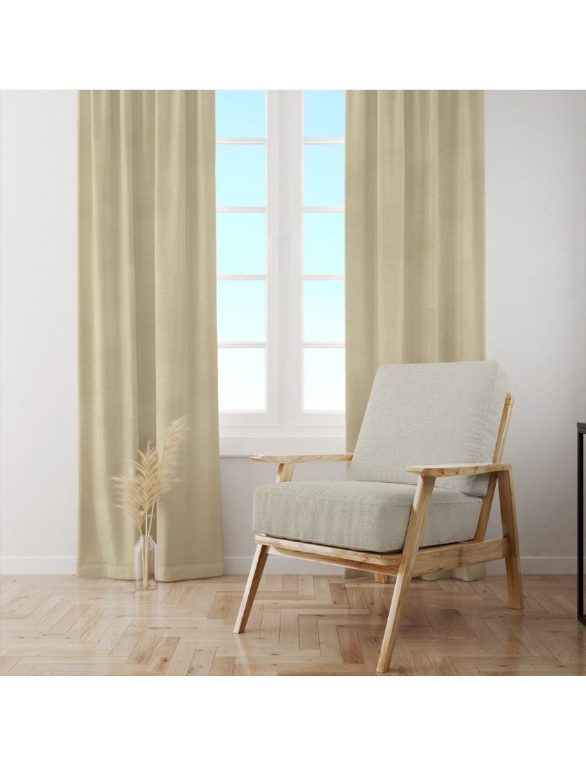 Vienna Cream Faux Linen Curtains