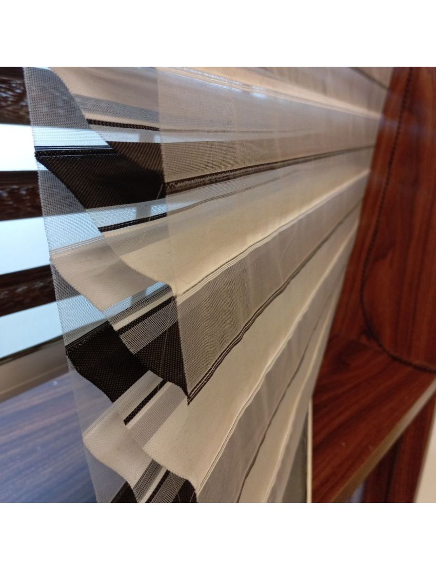 Black and white Triple Shade Blind