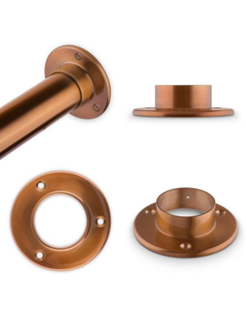 BRONZE FINISH WALL BRACKET CURTAIN POLE