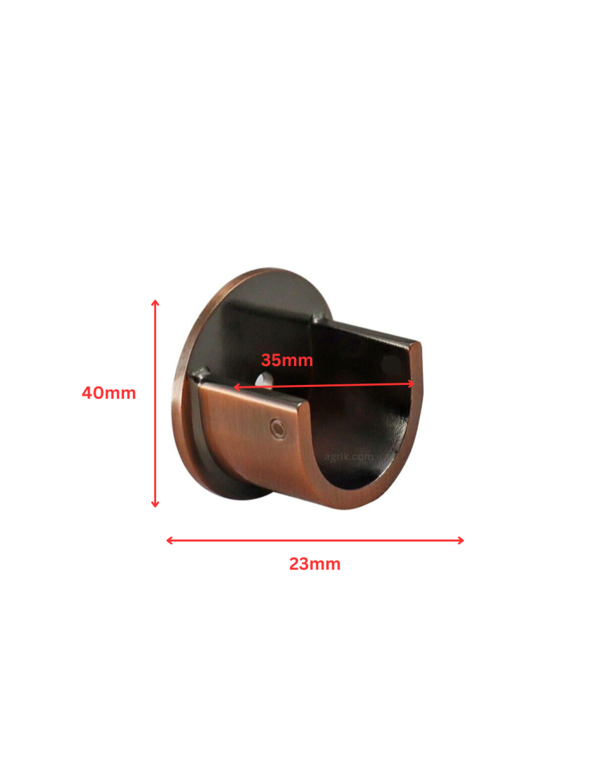 BRONZE FINISH RECESS BRACKET CURTAIN POLE