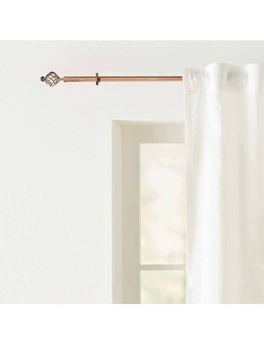 BRONZE FINISH TWISTED CAGE CURTAIN POLE