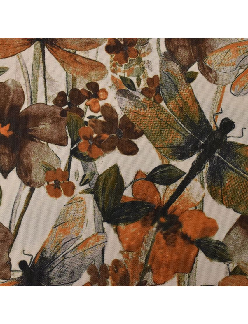 Dragon Fly Tapestry With Floral Design Roman Blinds