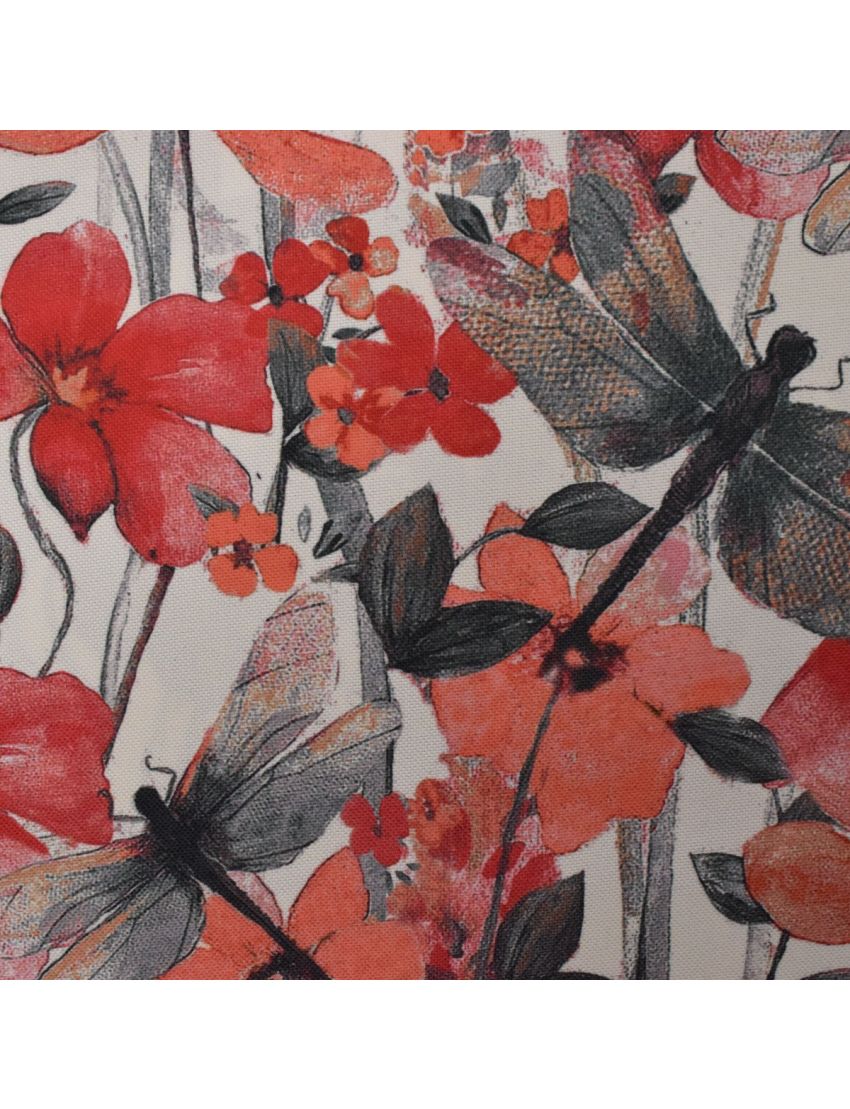 Dragon Fly Tapestry With Floral Design Roman Blinds