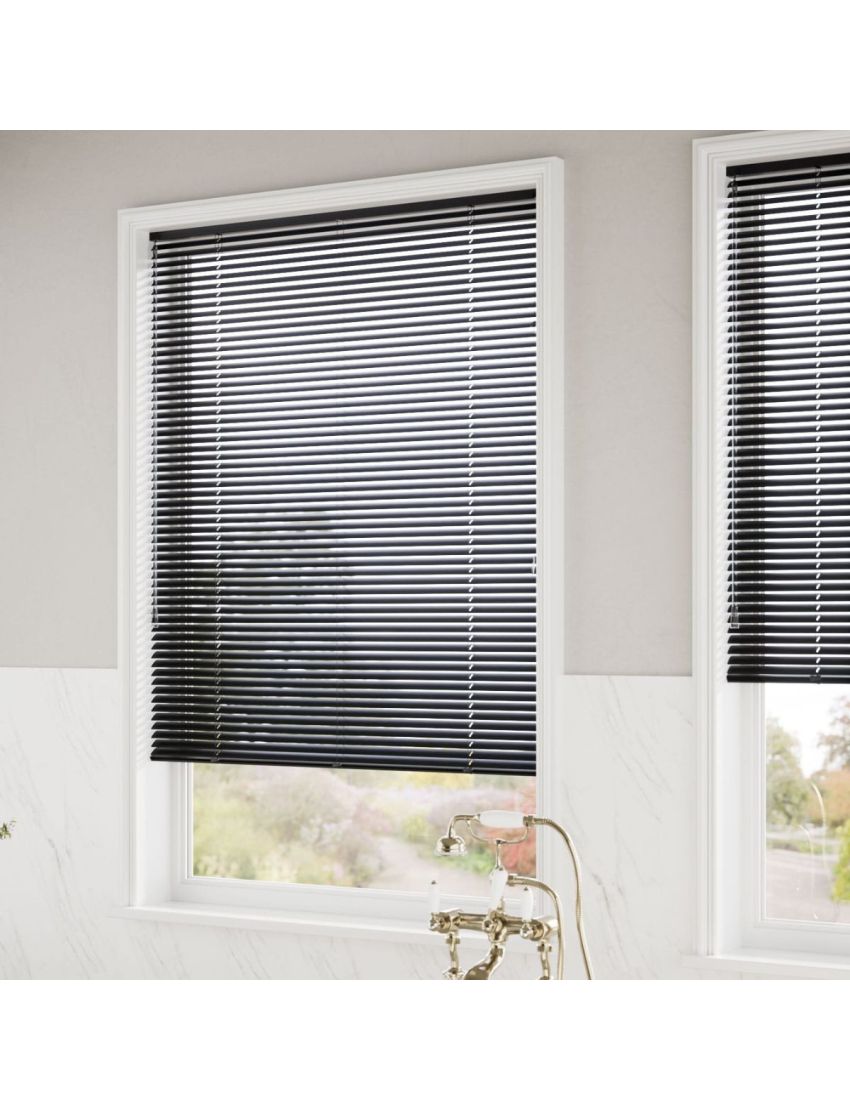 Gloss Black-Venetian Blinds