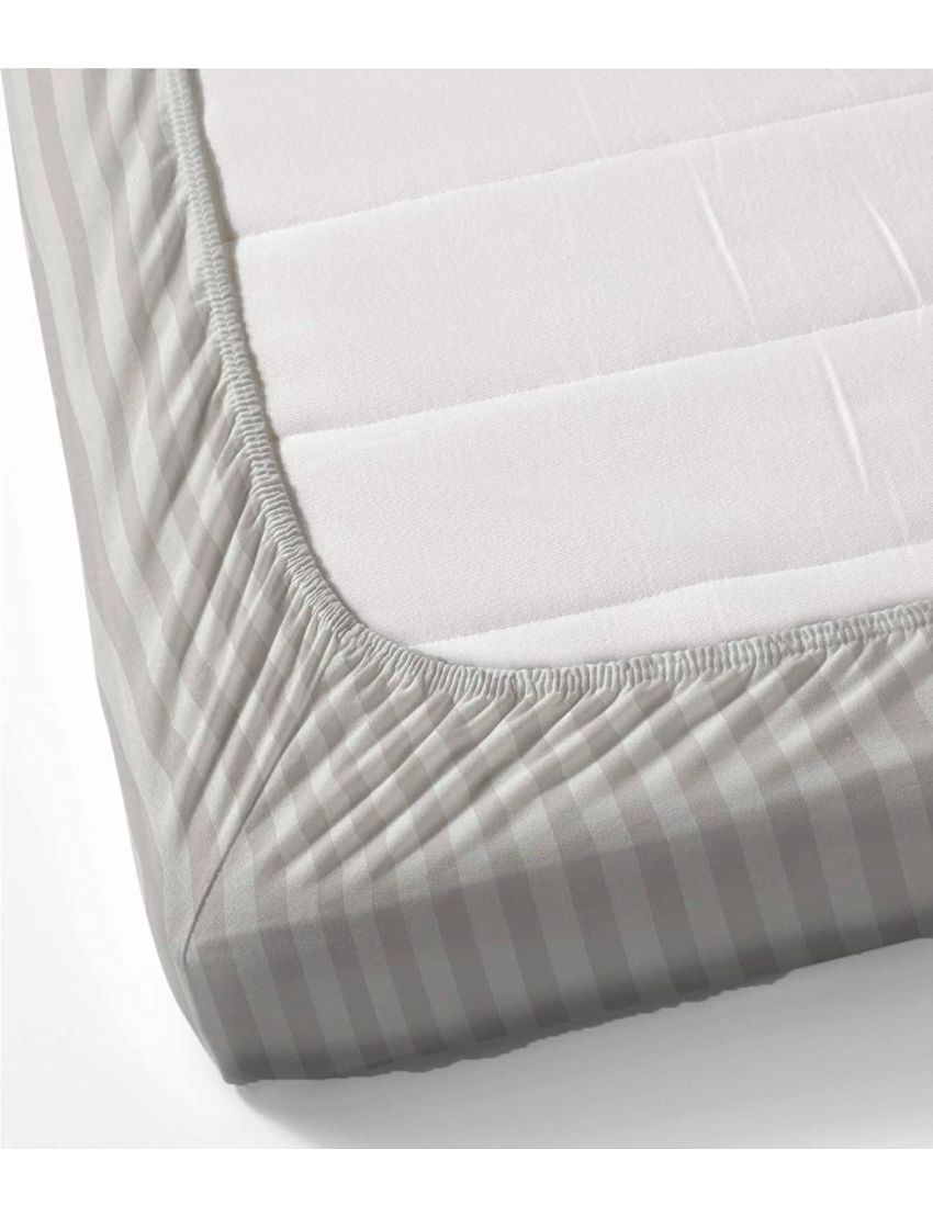 Classic-Grey Strip Fitted Sheet