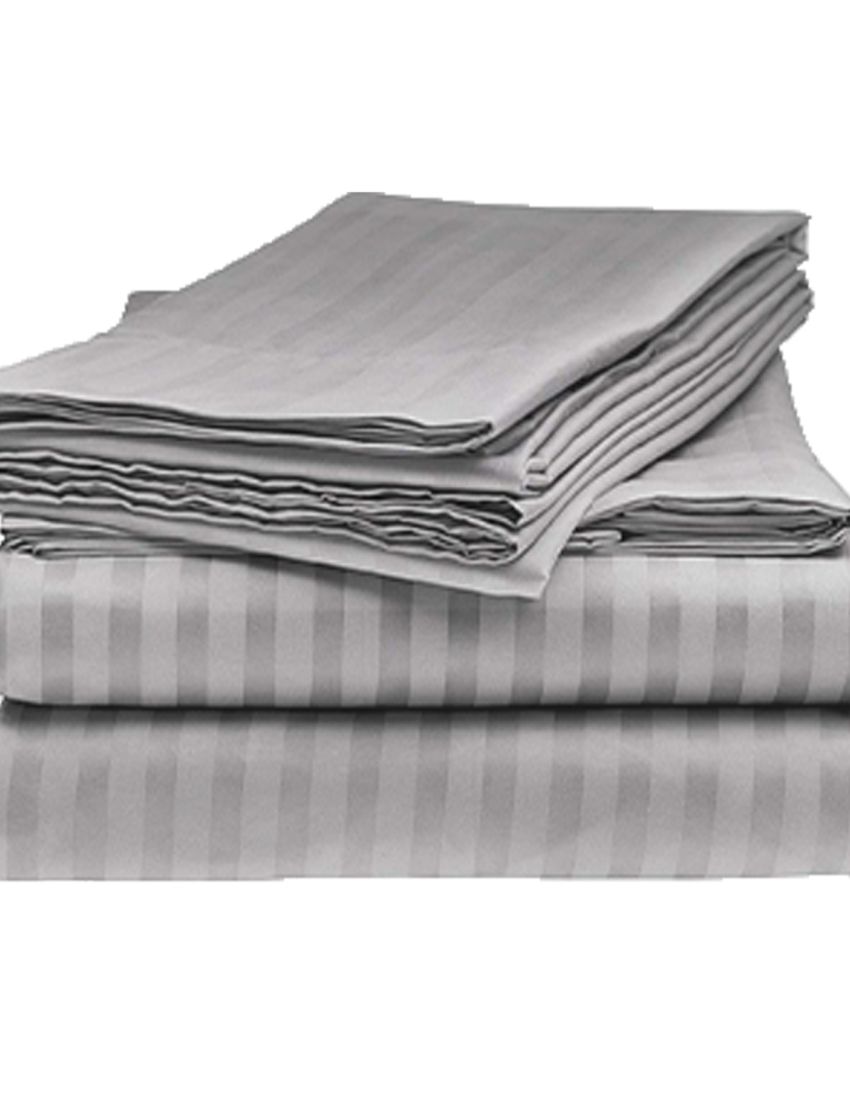 Classic-Grey Strip Fitted Sheet