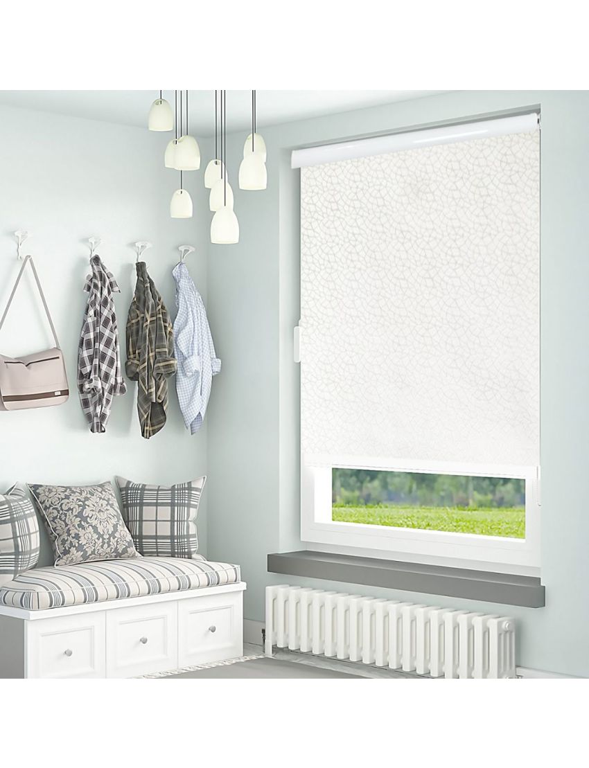 Ivory Abstract Roller Jacquard Blinds