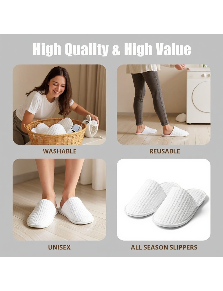 Classic Spa Waffle Bath Slipper