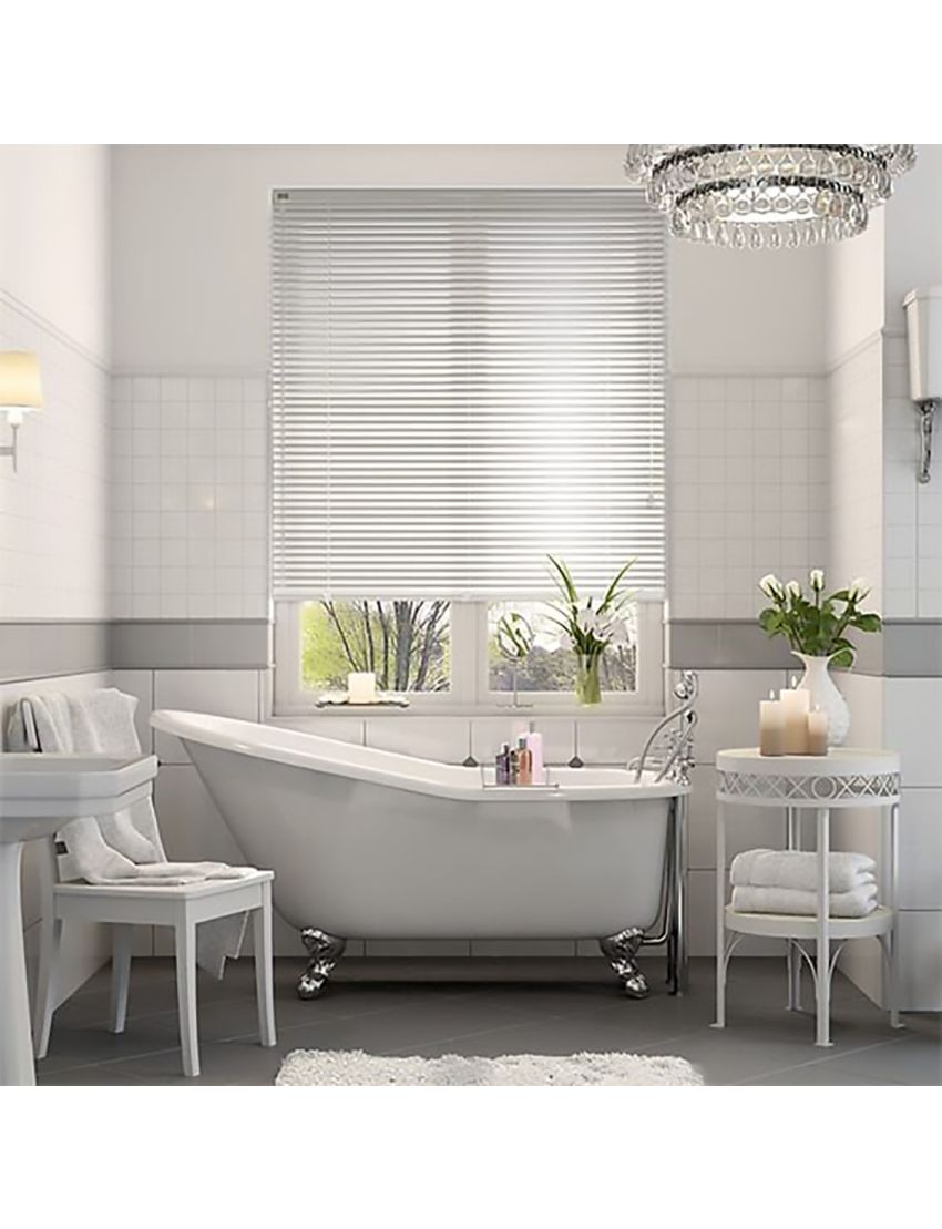 Metallic Silver-Venetian Blinds