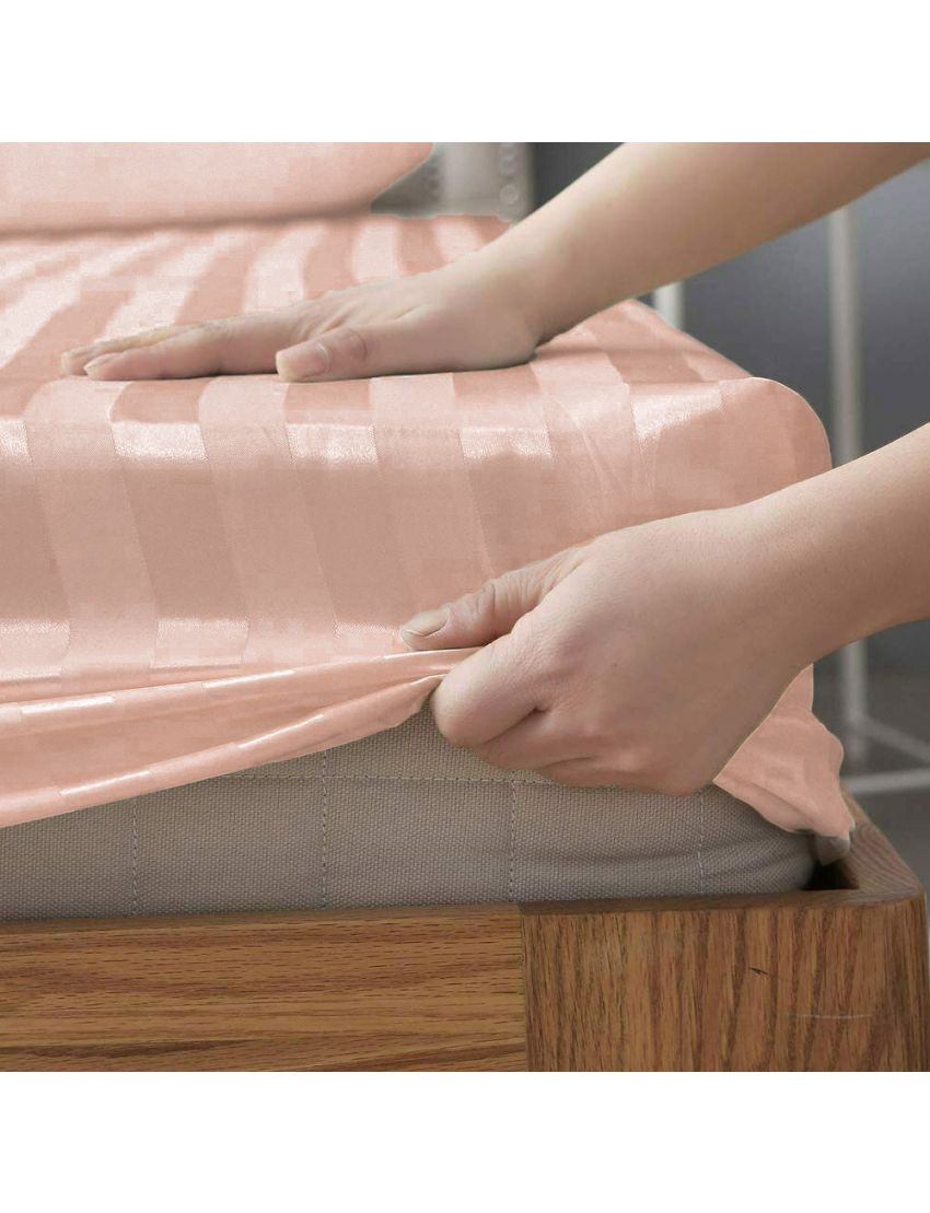 Classic-Orange Strip Fitted Sheet