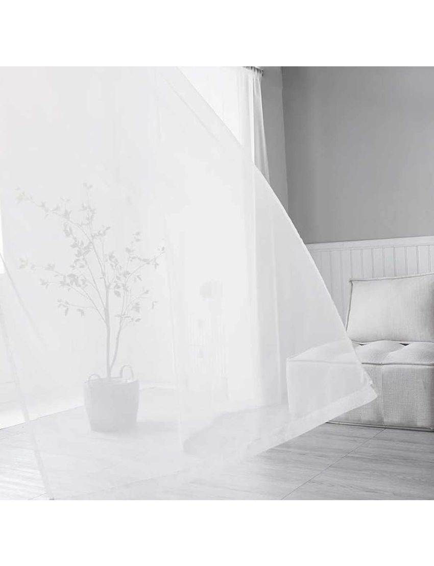Off White Glass Voile Sheer Curtain