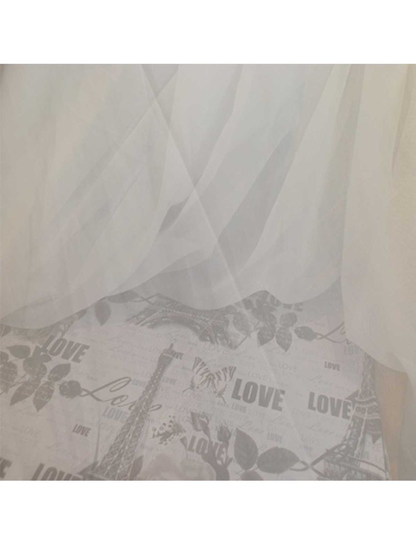 Duck White Misty Voile Sheer Curtains