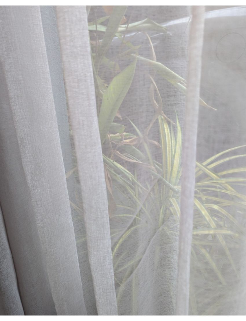 Ivory Mist Sheer Curtain – Textured Weave