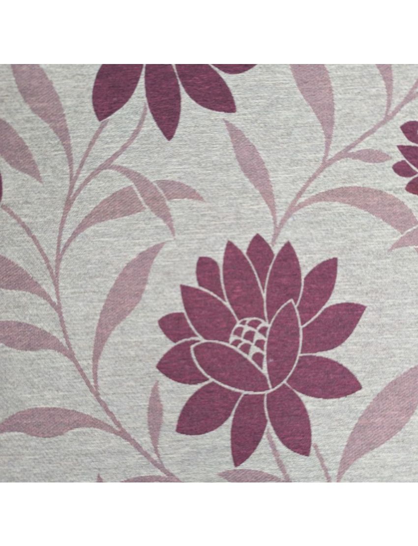 Red Flowers Roller Jacquard Blinds