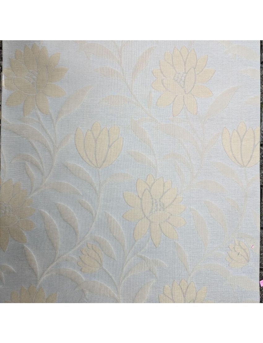 Silver Floral Roller Jacquard Blinds