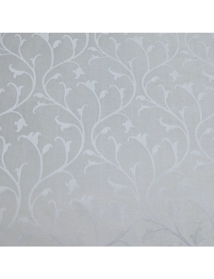 Silver Flower Leaf Roller Jacquard Blinds