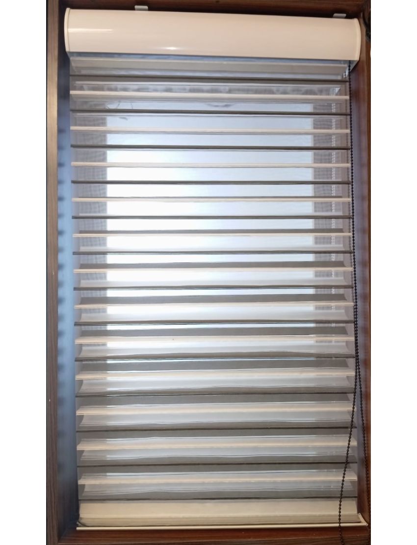 Black and white Triple Shade Blind