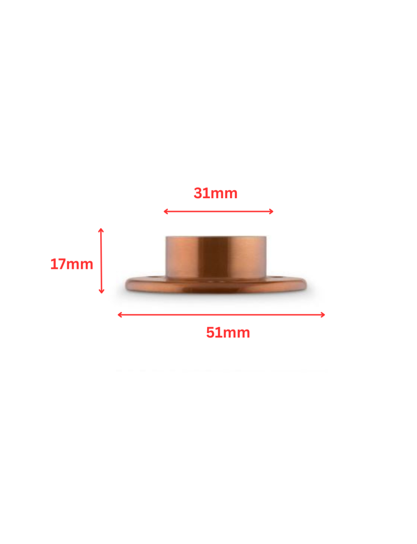 BRONZE FINISH WALL BRACKET CURTAIN POLE