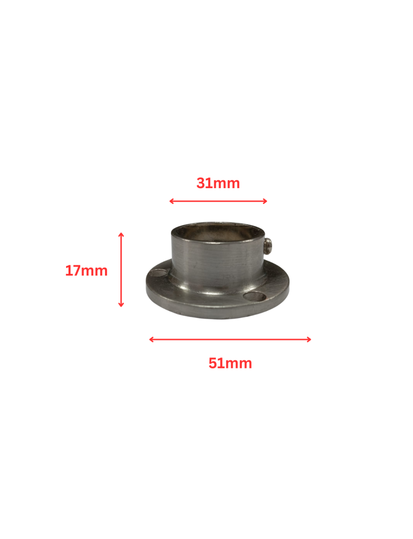 MATT SILVER  FINISH WALL BRACKET CURTAIN POLE