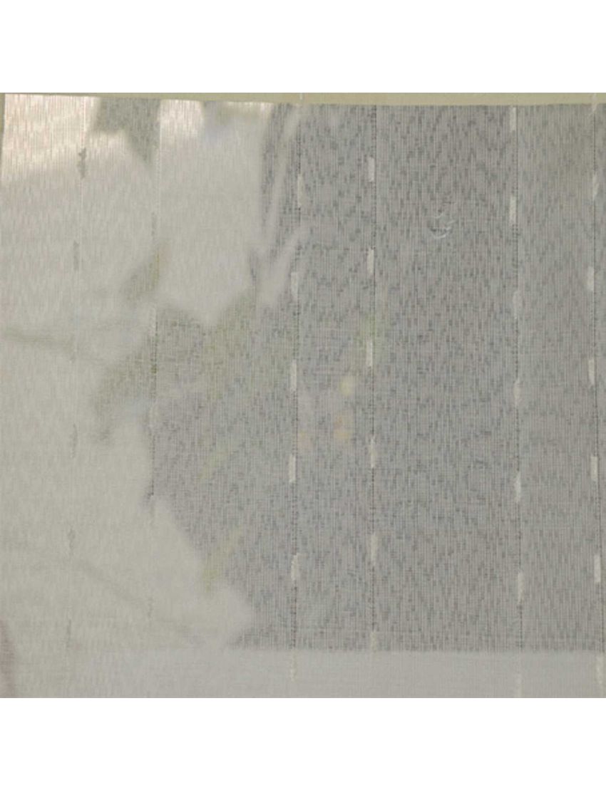 White Dotted Line Faux Linen Sheers