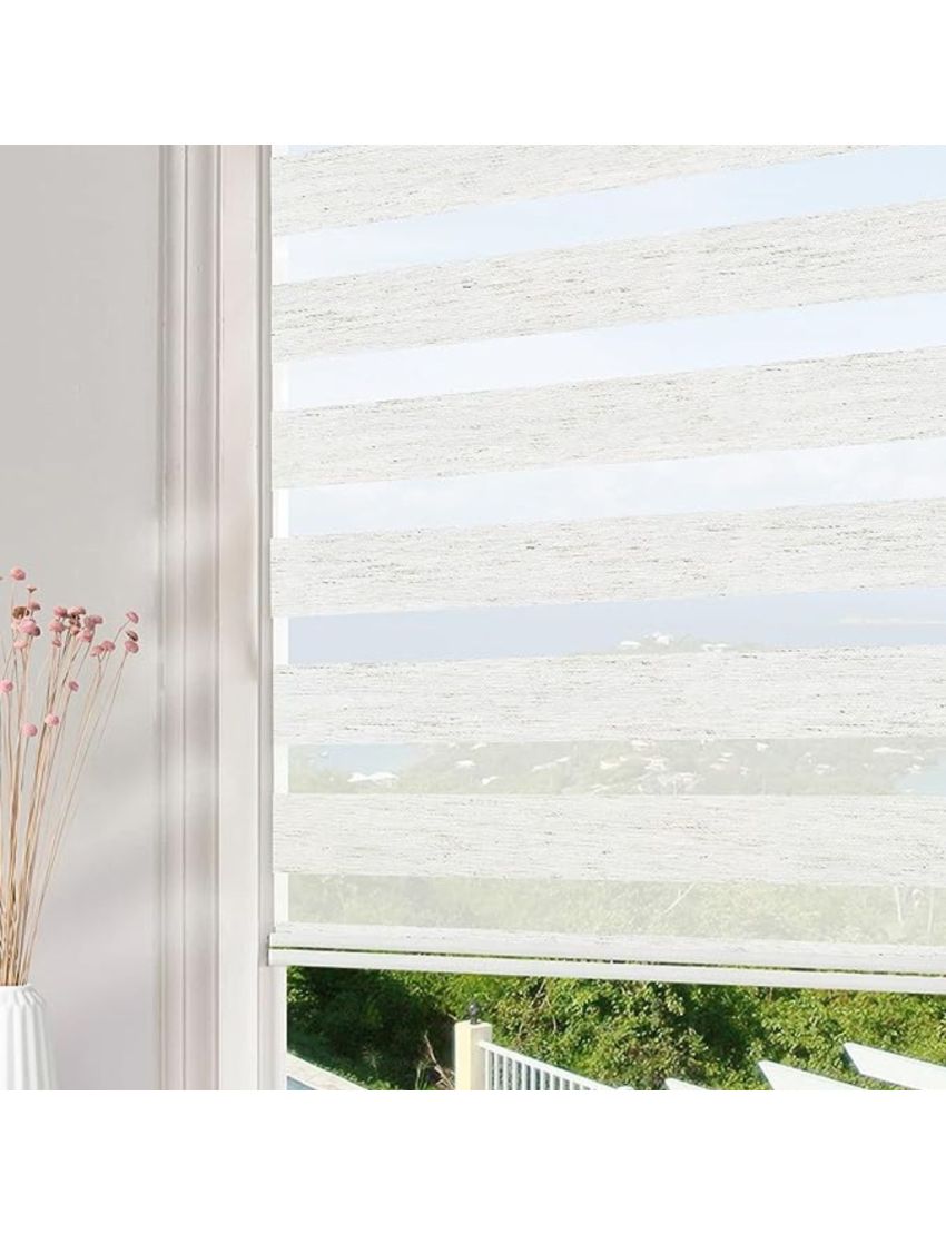 Ivory and Black- Zebra Blind