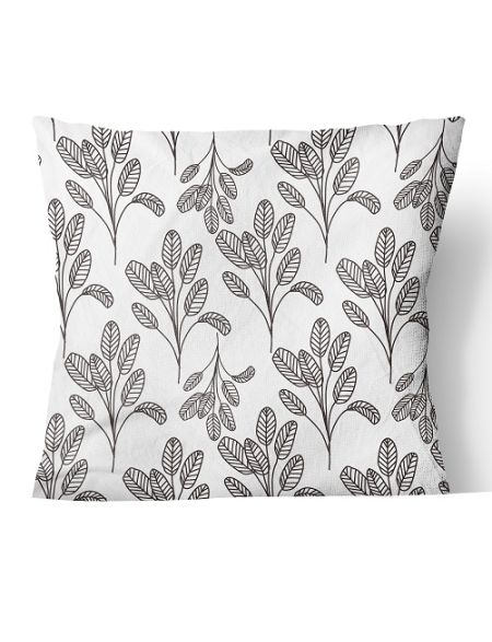 Gray Leaf Line Art Design